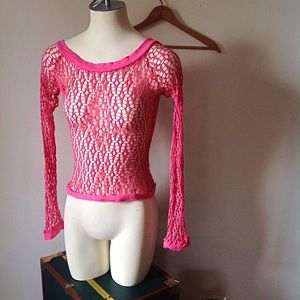 💦 Pink Fishnet Top 💦